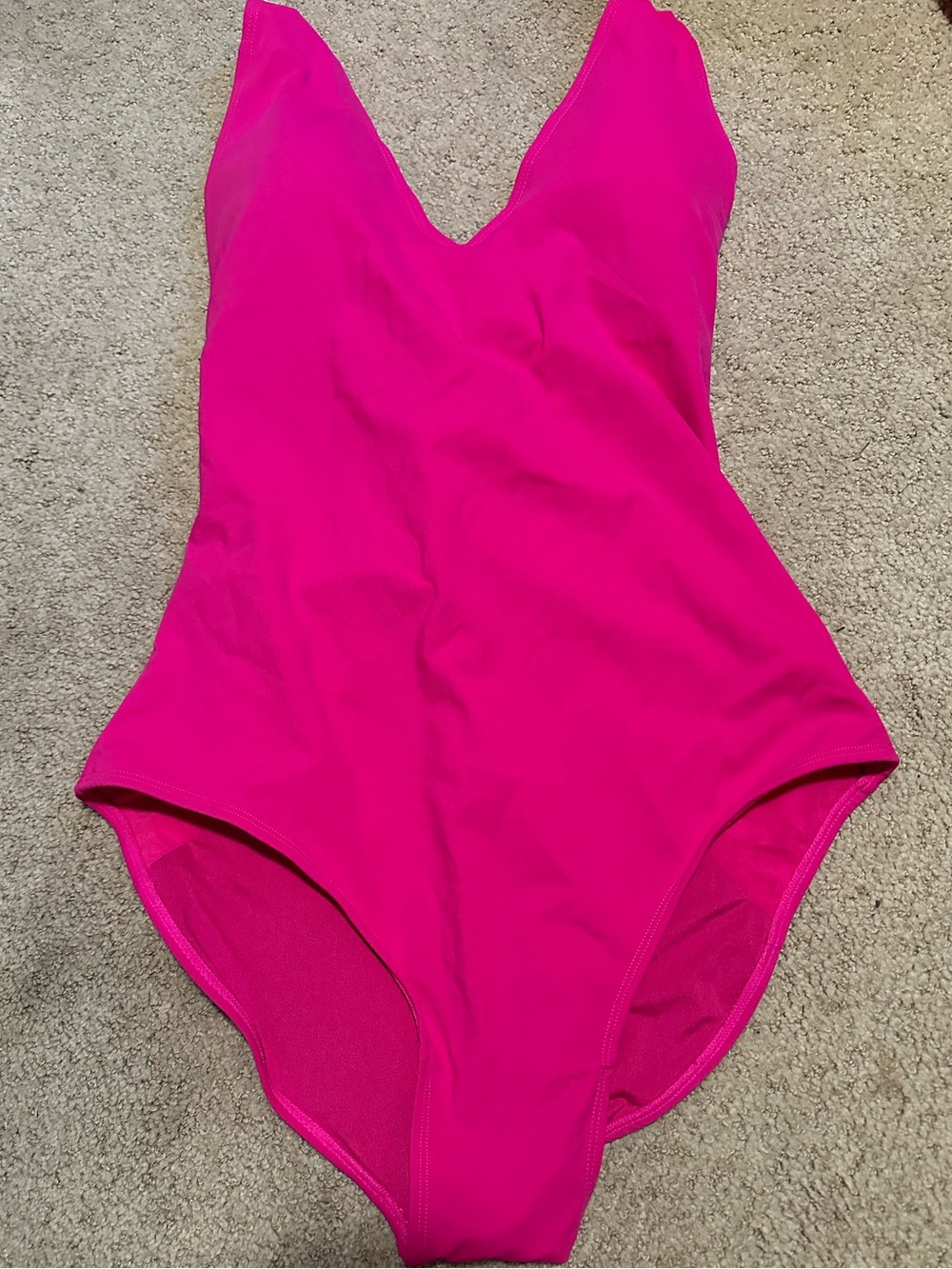 NWT TA3 Plungey one piece swimsuit pink extra large regular - Picture 2 of 4